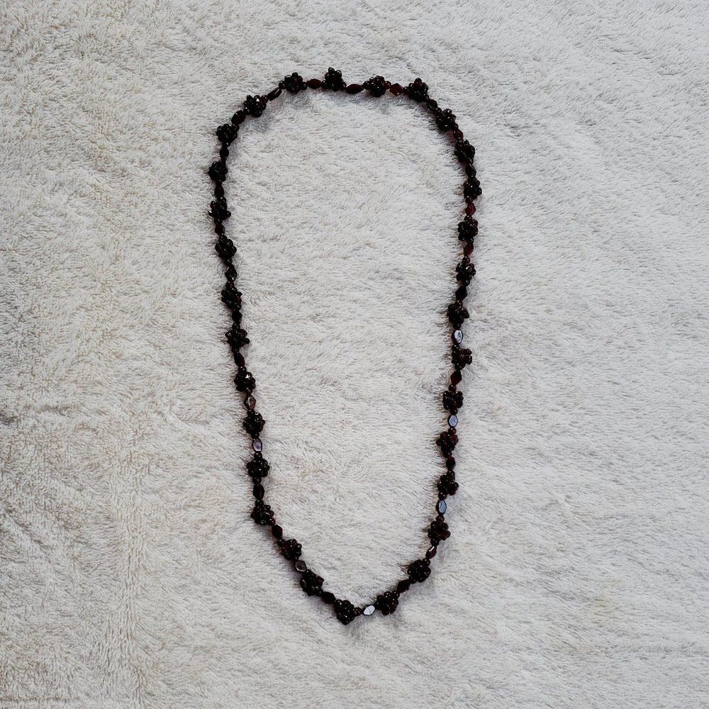 Ruby Cluster Necklace